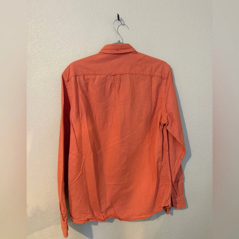 J. Crew Men's Vibrant Orange Casual Shirt